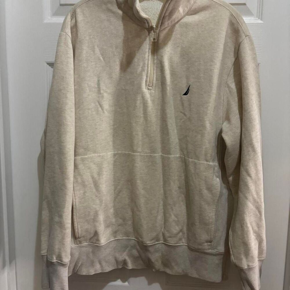Nautica Men's Cream and Tan Sweatshirt